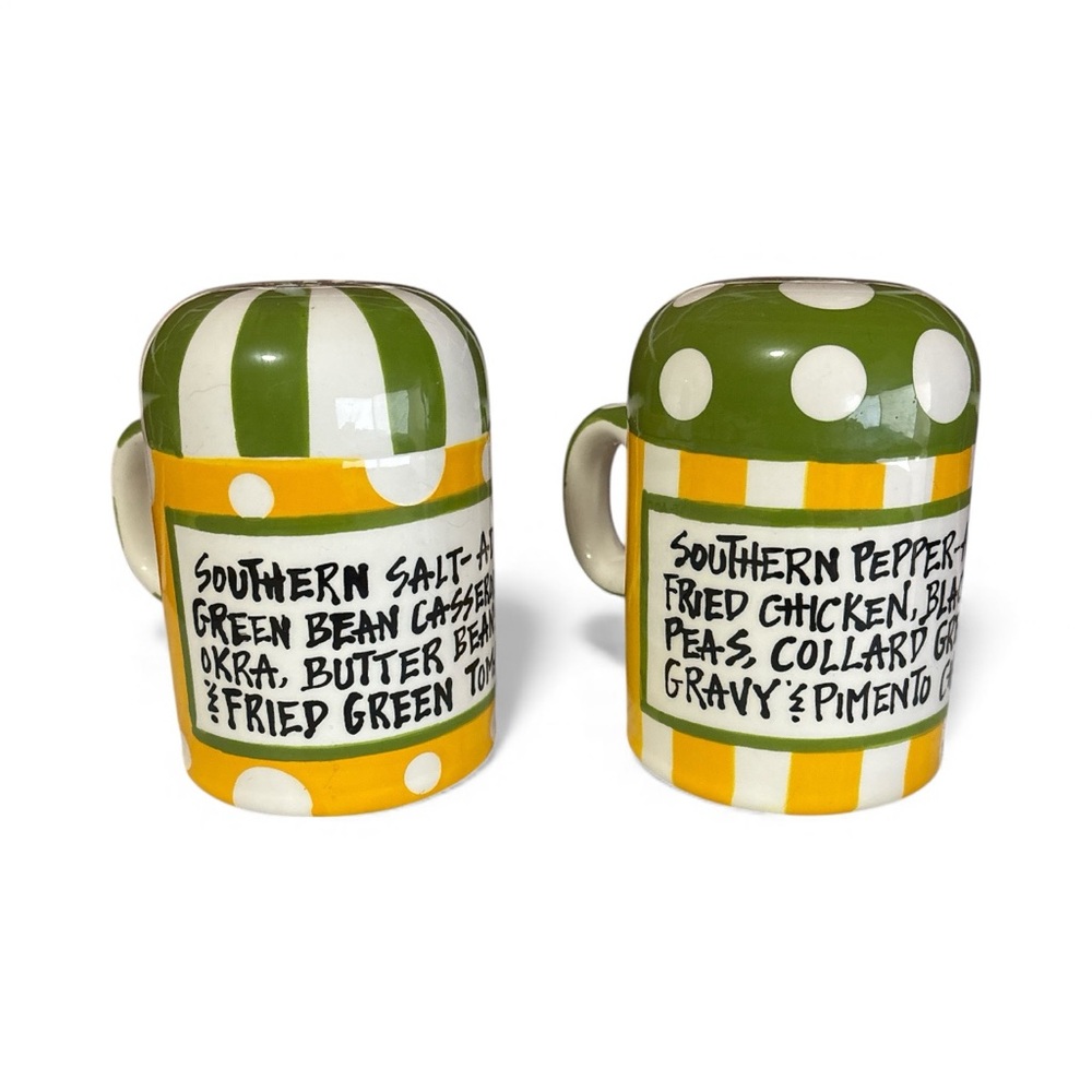 T. Cabells TOO Southern Salt & Pepper Shakers – Hand-Painted Ceramic Set Vintage
